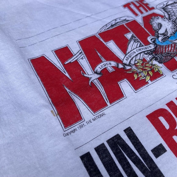 Size L NOS 90s 1991 Michael Jordan National News Paper Photo T-Shirt - Picture 4 of 6